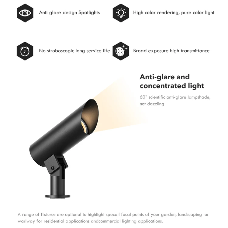 LEDOUX Modern Outside Anti-dazzle Landscape No Stroboscopic Lighting Outdoor Color Optional 3W 5W Led Spot Lamp