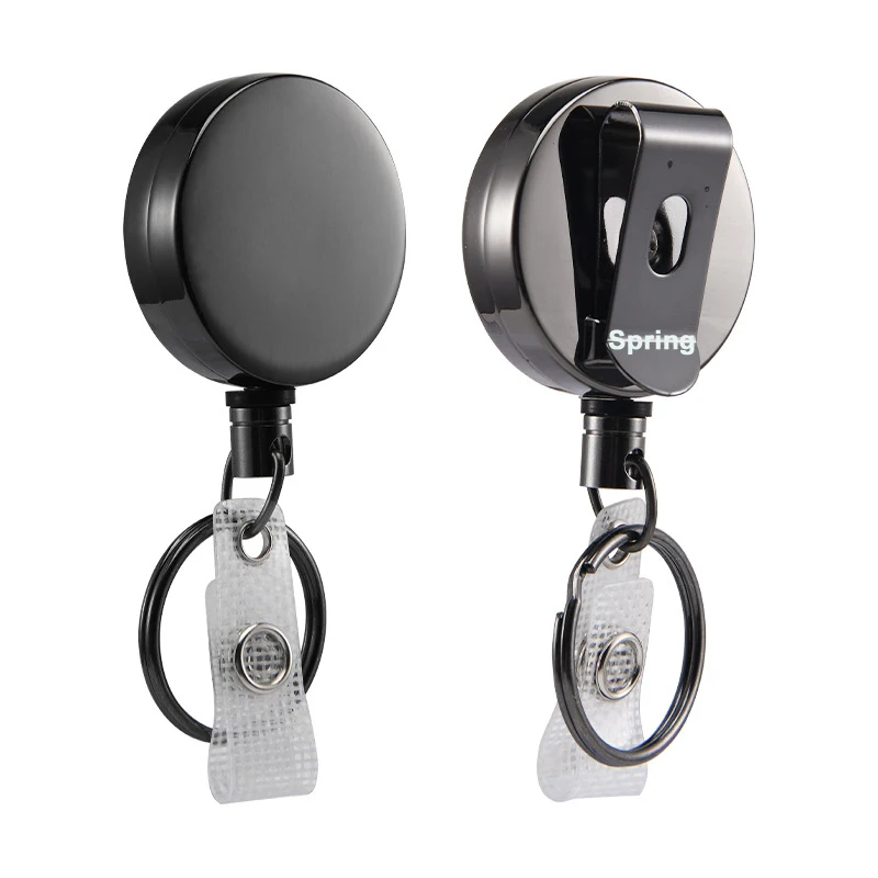 Custom Retractable Clip ID Badge Pull Reel Holders Retractable ID Name Badge Reel  ID Card Holder School Teaching+Office+Home