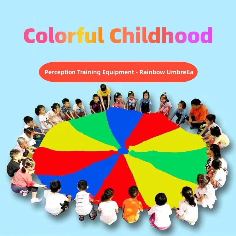 High Quality 2-Meter Cloth Parachute Kids Play Tent for Outdoor Fun Games for School and Kindergarten Group Play