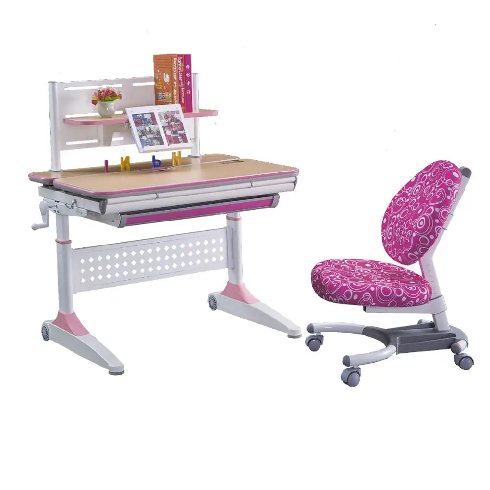 Growing  kids study table workstation home student drawing table set