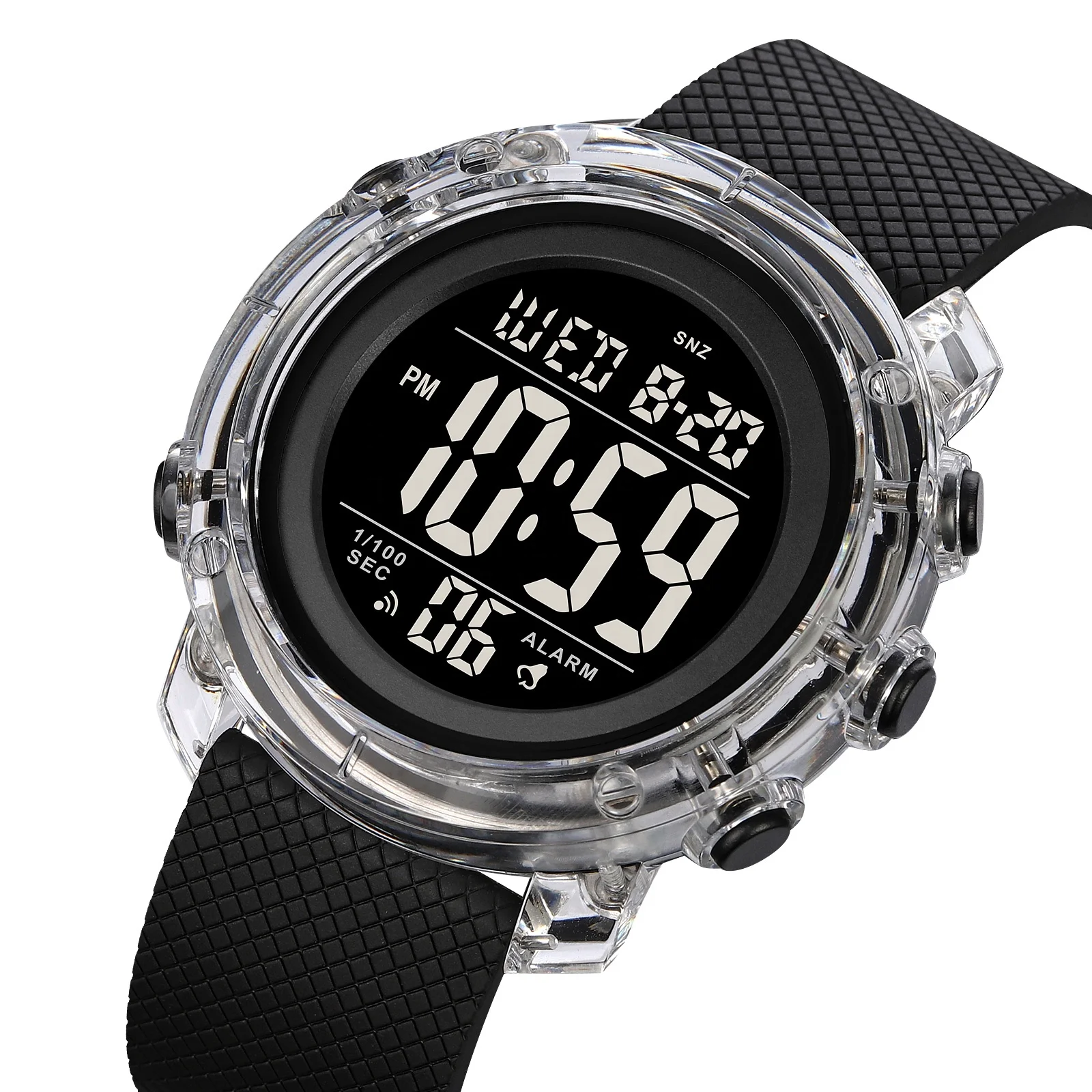 SKMEI 1996 Men Women Plastic Wholesale Digital Sports Big Numbers Waterproof 5ATM Relojes Fashion Branded Watches