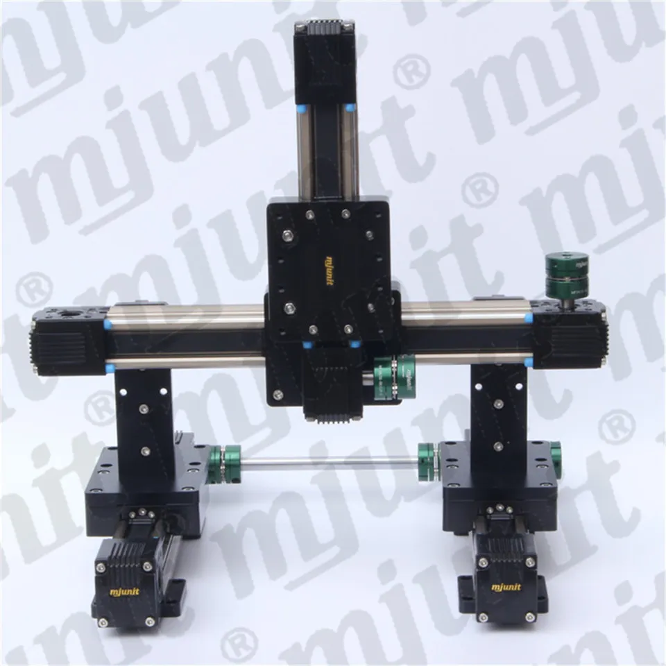 mjunit linear module step or servo motorized XYZ multi axis moving platform, synchronous belt moving slide for gluing