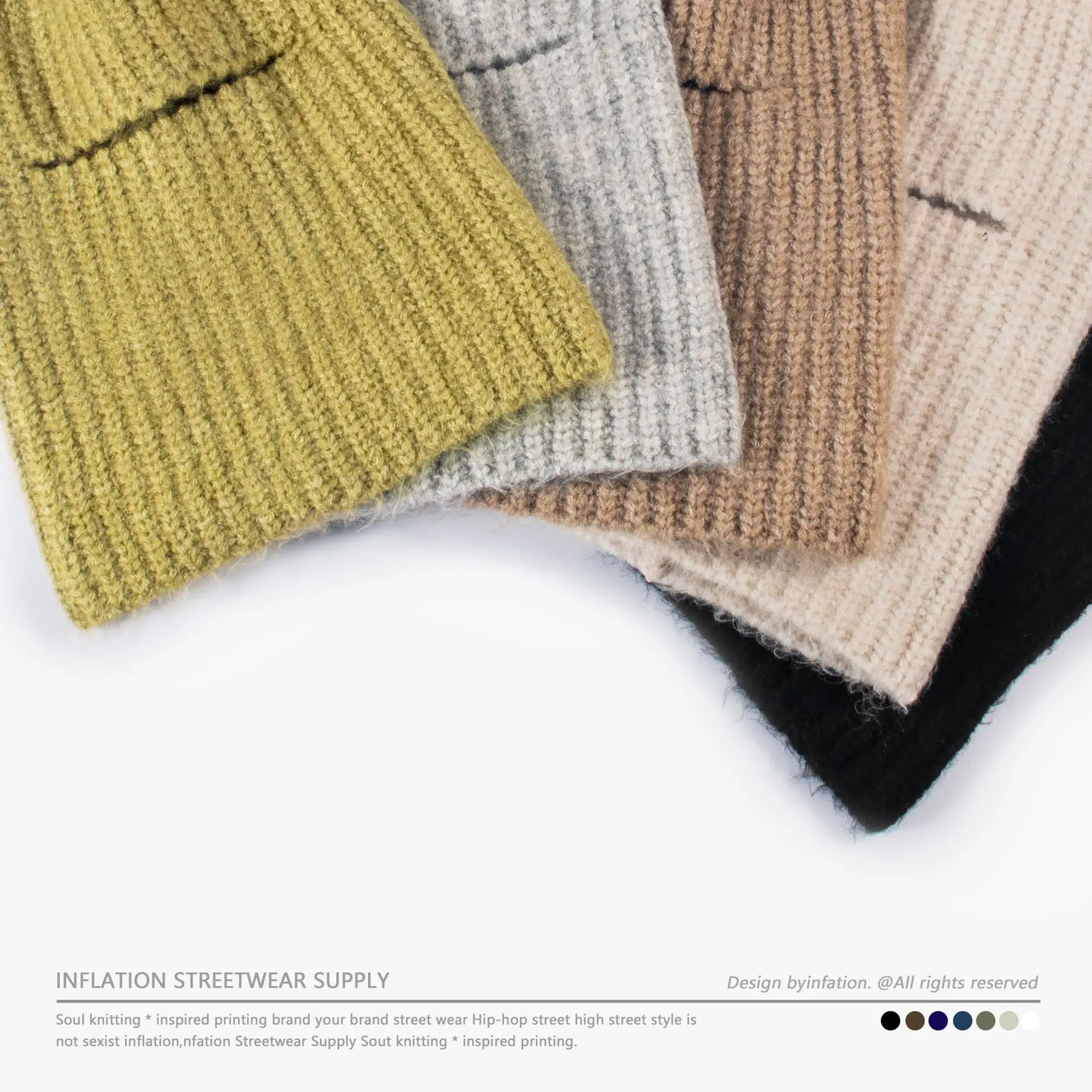 wholesale mens Wool knitted hats warm hole-open eye wool hats with cuffs one- hole balaclava for winter