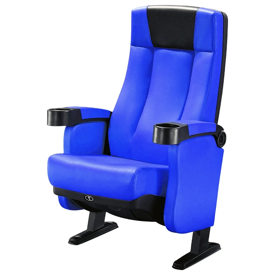 High Quality Single Comfortable Plastic Folding Business Cinema Seats Chair Movie Rooms Theaters Halls Fabric Theater Furniture