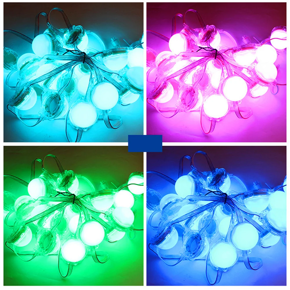 Led pixel Module DC 12V 24V 1W/1.4W/2W RGB WS2811 DMX-12mm 30mm 40mm 50mm IP68 Full Color Decor Led Pixel Module Point String