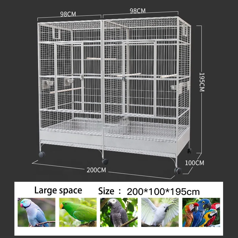 Factory customization wholesale bird cages parrot big bird cage breeding birds