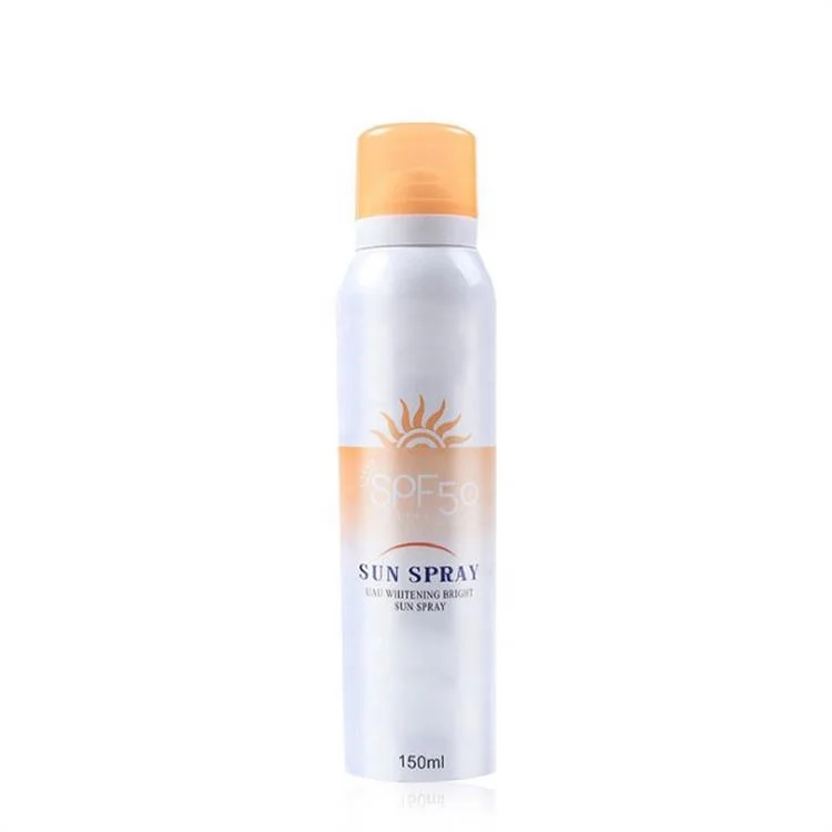 Частная Этикетка OEM 150 мл анти УФ Солнцезащитный блок spf 50 + уход за кожей оптовая продажа от производителя спрей