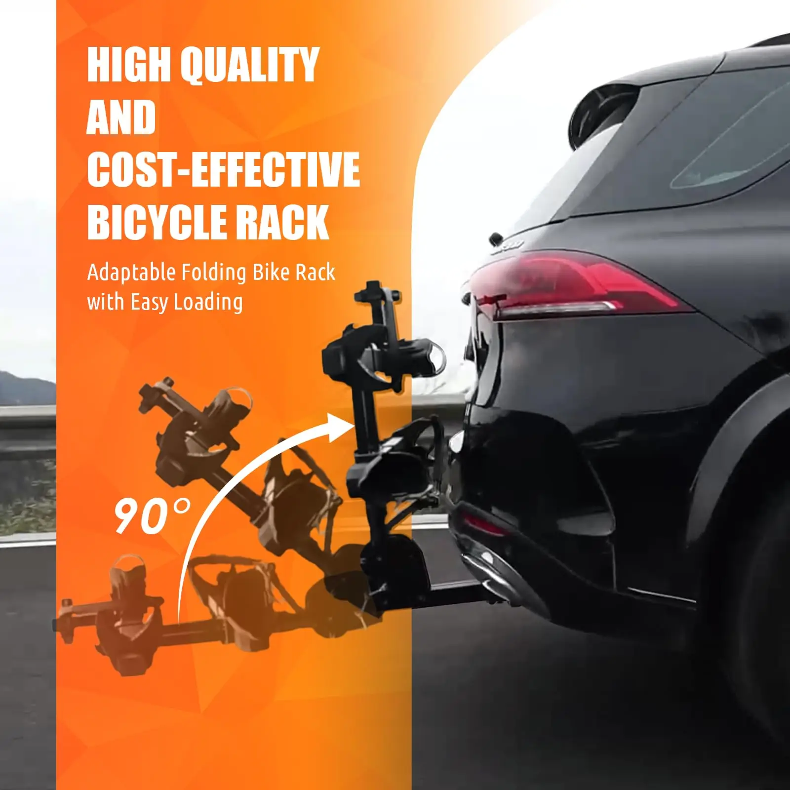 Trunk Mounted Bike Rack Car 2 Bike Rear Rack Bicycle Bike Rack for Car Carrier