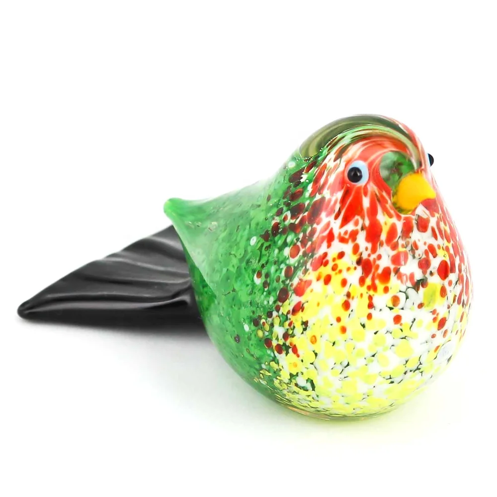 Blown glass animal figurines Murano glass bird figurine