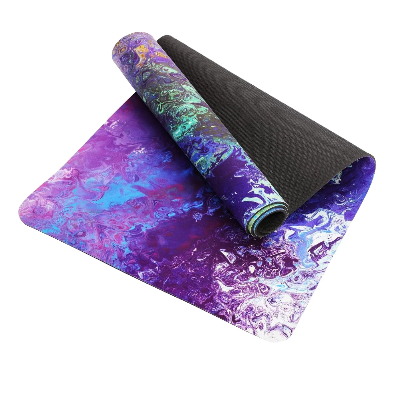 FANDING custom different patterns and custom logo Eco-friendly natural rubber Suede Yoga Mats