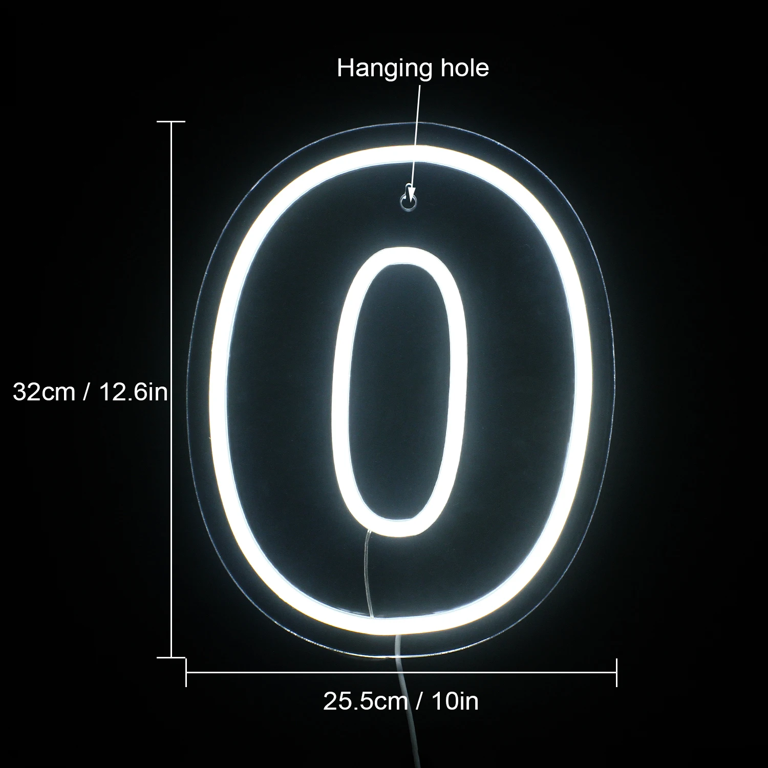 Wanxing Birthday Neon Sign Custom Number 0 LED Neon Light Party,Sweet Birthday Gifts