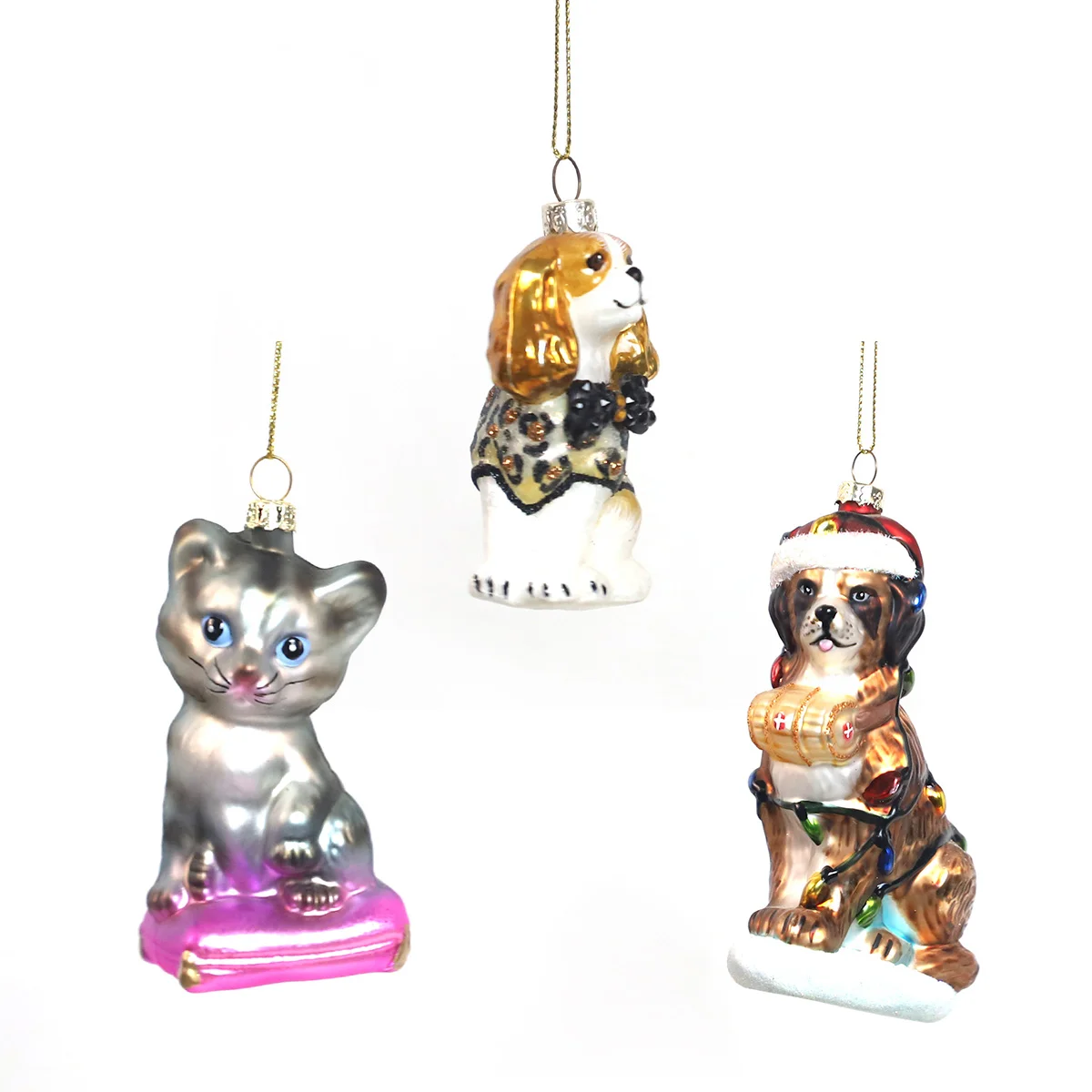 wholesale types of christmas tree hanging decoration sublimation modern christmas ornaments