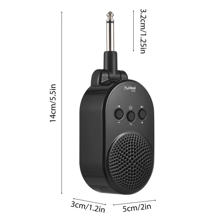 5W Guitar Amp BT Portable Plug-in Speaker for All Electric Guitars Wind Instruments Practice Amplifier Type-C Rechargeable 270 D