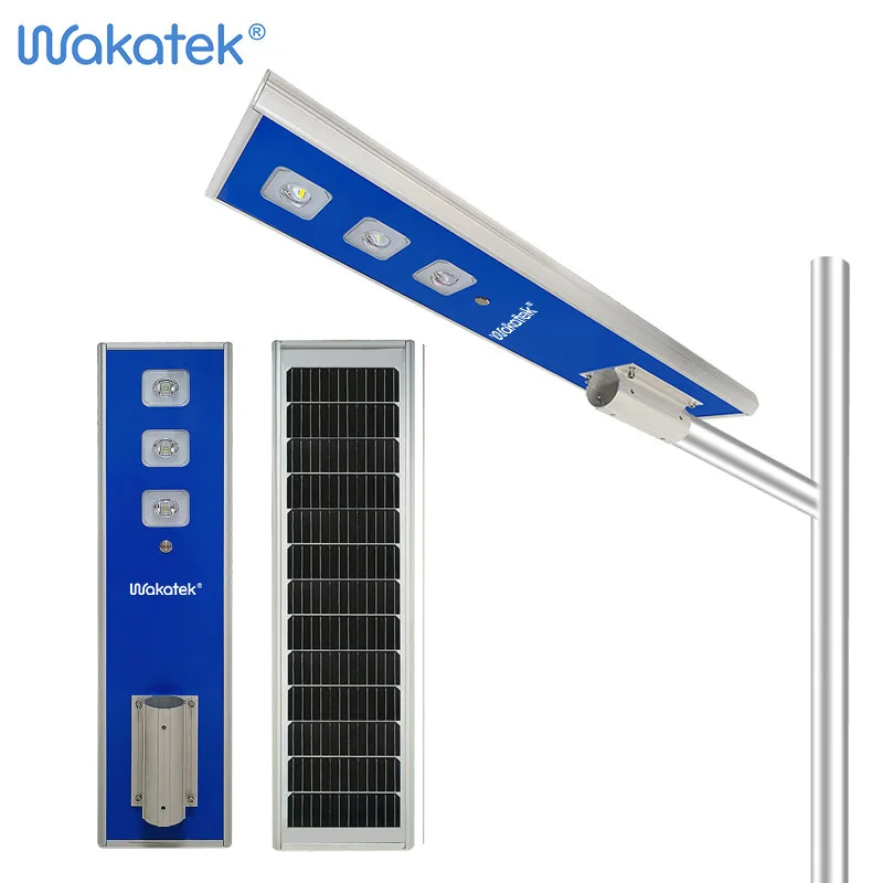 WAKATEK лучшее качество Солнечный свет 300 Вт водонепроницаемый ip67 интегрированный все в одном солнечный уличный светильник на солнечной батарее
