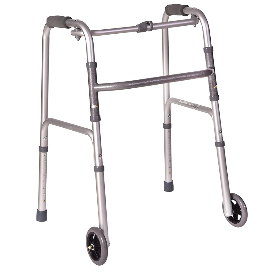 UZSS-10001 Aluminum Frame Rollator Walker for elderly OEM Folding Walker Adjustable Height Walking Frame Medical Rollator