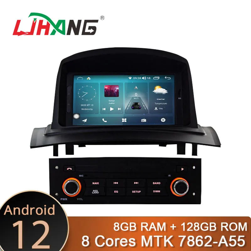 Android 13 8+128G Car multimedia stereo DVD Player radio For RENAULT Megane II/Fluence 2002-2008 gps navigation