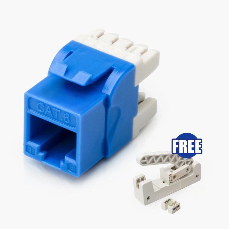 Network Cat 5e Cat 6 Cat 6a RJ45 Keystone Jack 8P8C ethernet RJ45 UTP 180 degree modular jack Cat5e Cat6 Cat6a Keystone jack