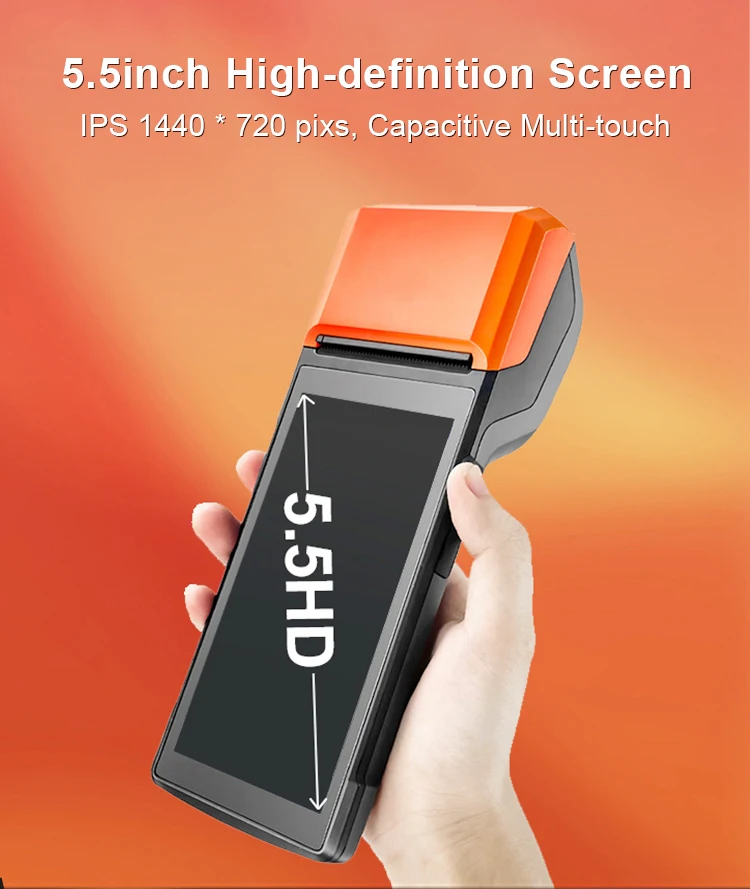 Hotel modern BT+Wifi+GPS Slim Touch Screen Portable POS Machine with 2D Scanner R330
