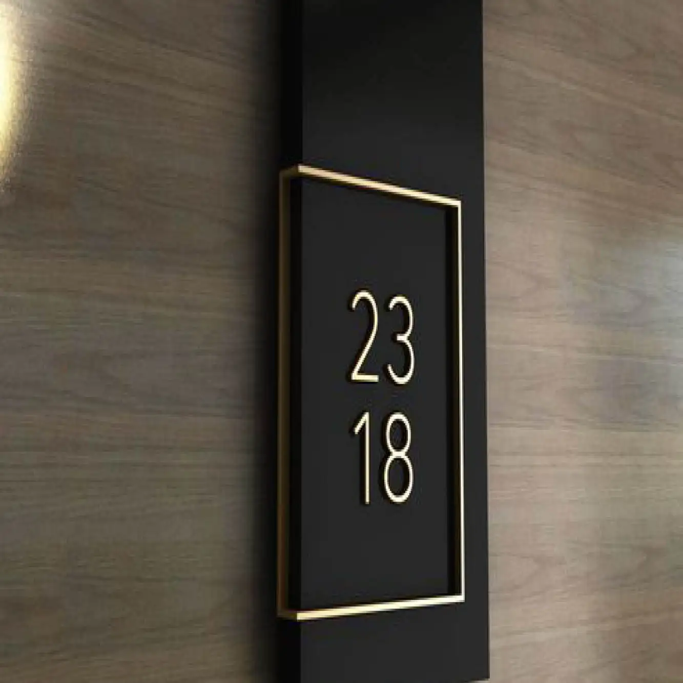 Custom Hotel Room Bell System Electronic Doorplate apartment numbers led hotel door number plates house number sign door plate