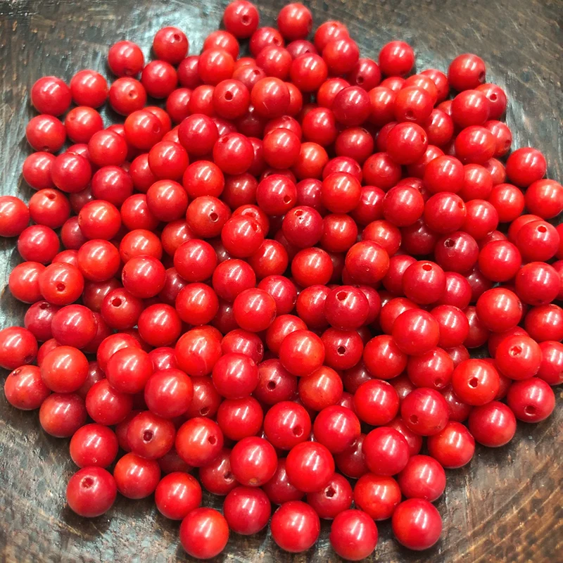 Wholesale Natural Red Half Drilled Coral Beads