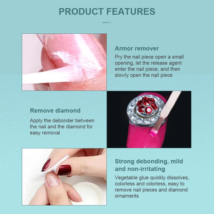 Gel 2-3 Minutes Fingernails Customization Crack Nail Remover Gel Glue Gel Remover
