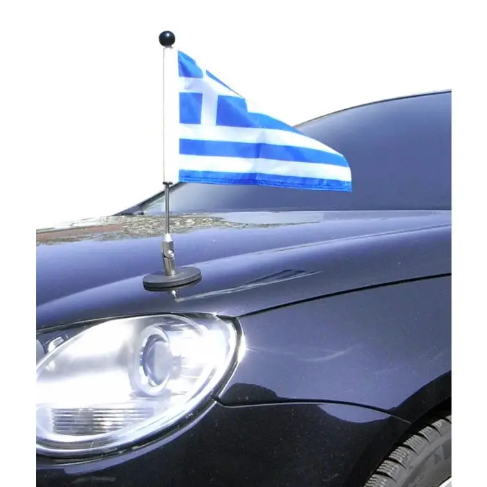 New Product Cheap Wholesale Magnetic Car Flag Pole Base Perfect Pole High Quality Car Flag with Black Magnetic Flag Pole