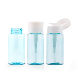 Luxury Empty 100ml Skin Toner Plastic Bottle Push Down Eye Makeup Nail Polish Remover Pump Dispenser Bottle