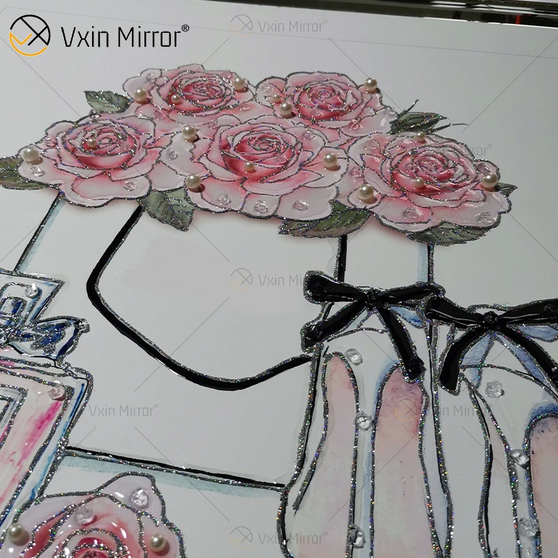 Amazing quality  Vxin  pearl diamond metal wall art decor home decoration  luxury living room framed  for home set for sale