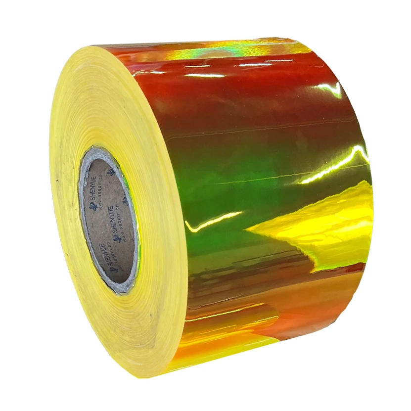 High quality holographic sequin film plastic film rolls For clothing textile embroidery