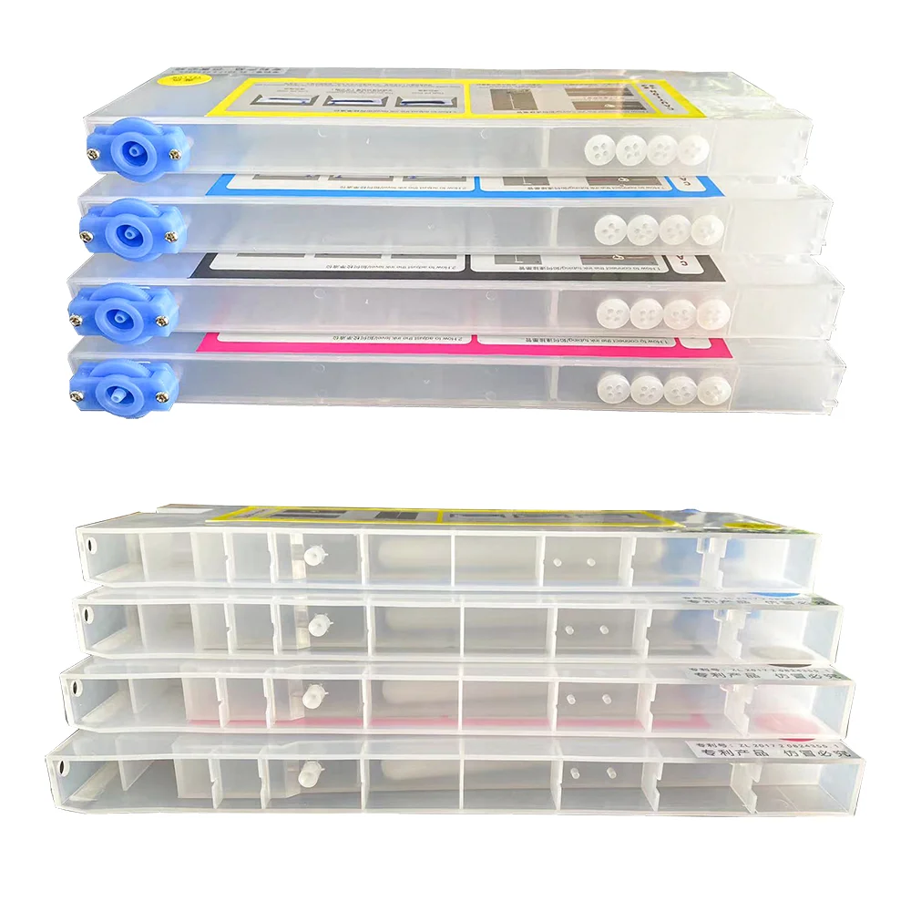 Large Capacity 4-Hole Ink Cartridge Ink Tank Box Bottle Subtank for Water-Based Solvent Inks for Inkjet Printers Printing Shops