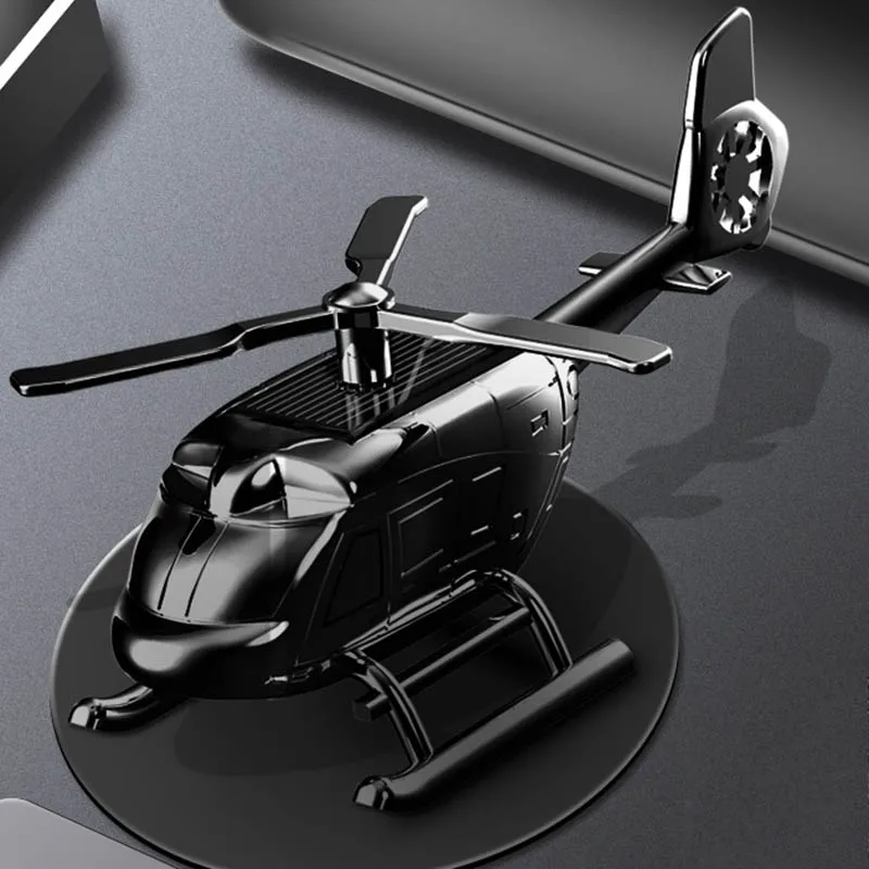 New creative car perfume metal solar rotating helicopter aromatherapy ornaments car accessories