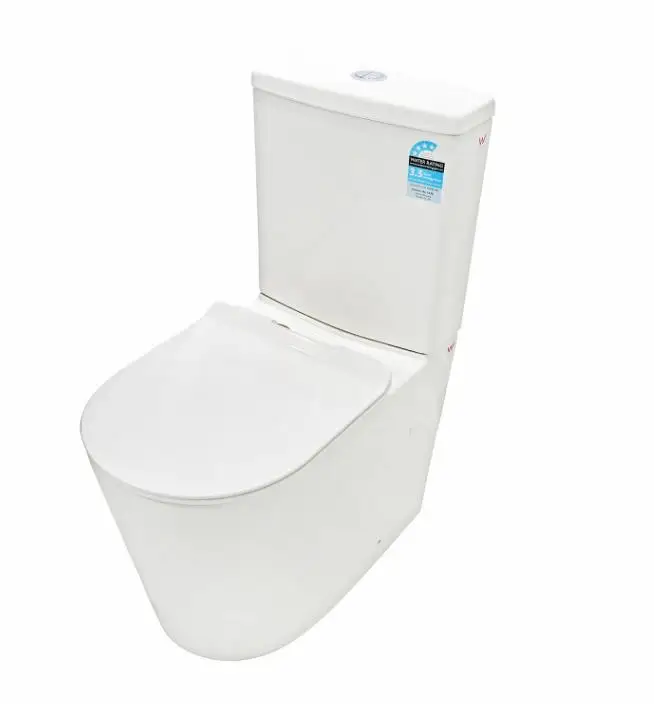 China Sanitary Ware WC Bathroom two piece toilet Set Watermark Rimless Ceramic Toilets bowl