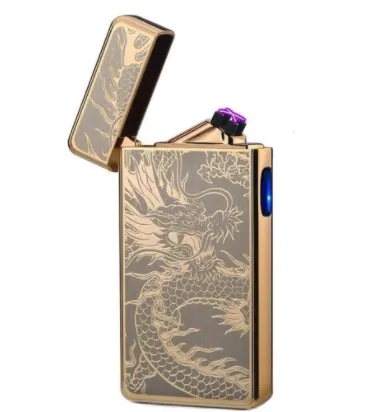 Dragon Breath Lighter USB Rechargeable Windproof Flameless Electronic Plasma Pulse Double Arc Lighter