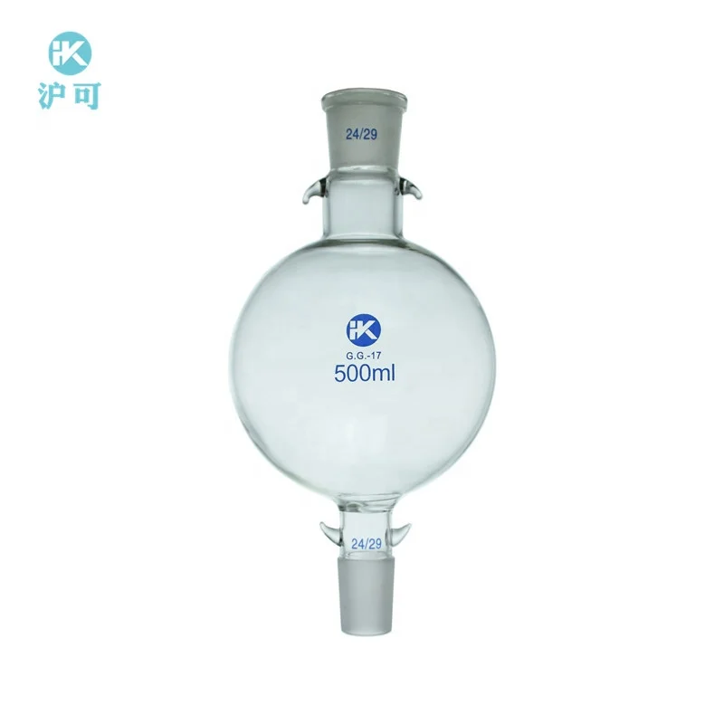 Huke 3.3 Borosilicate glass various capacity lab Storage Reservoir sphere for Chromatography Column