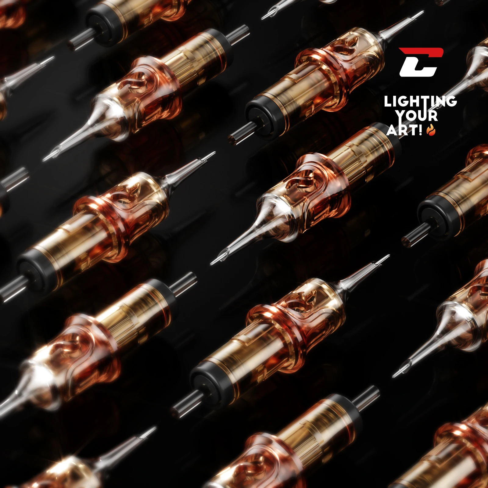 CNC Fuego Orange Color New Design Tattoo Cartridge Needles