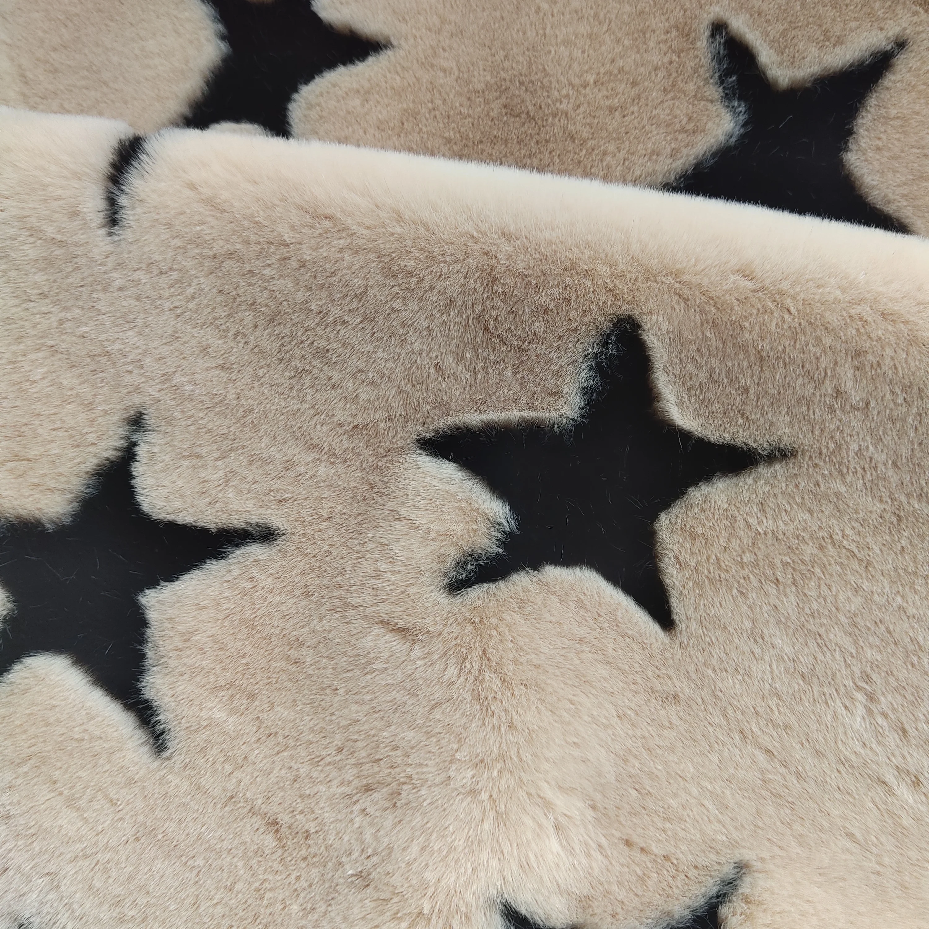 
100% polyester sherpa star fleece faux Berber fur fabric 