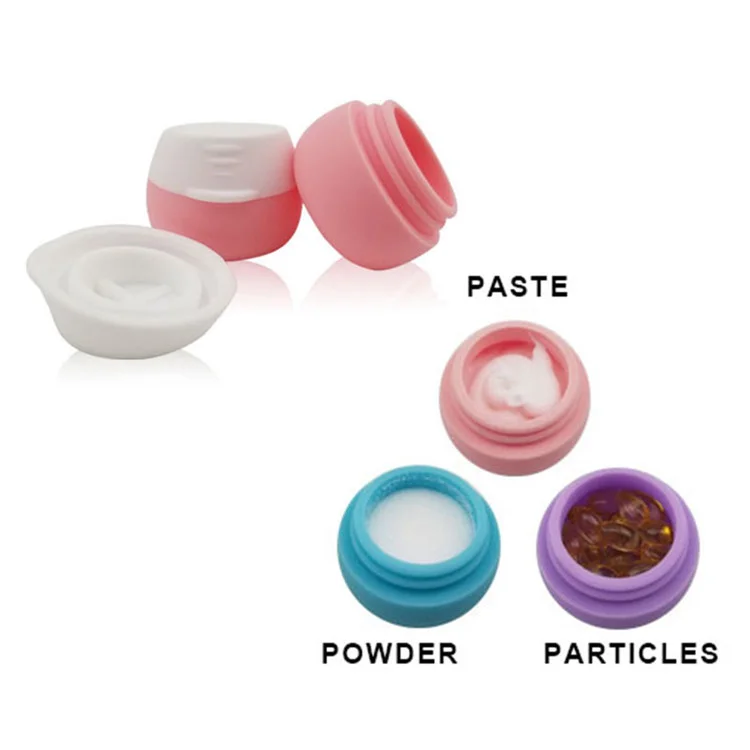OEM ODM Reusable Portable Travel Container Silicone Storage Box Cosmetics Split Bottle Travel medication box