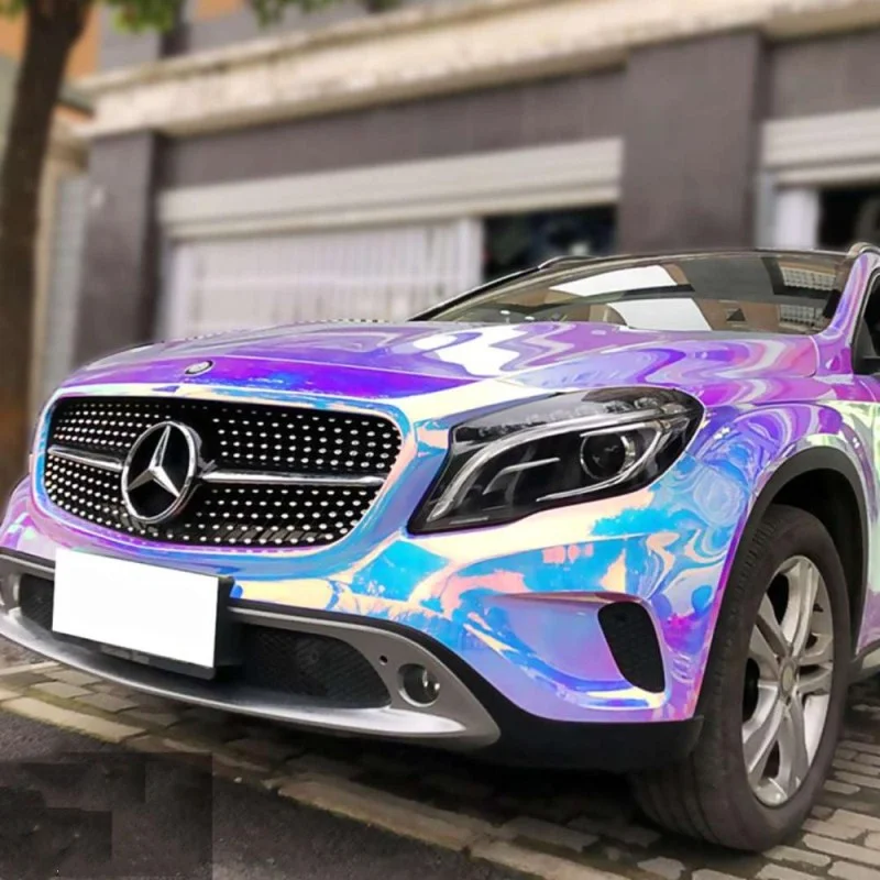 Chrome matte car vinyl wrap black red white  1.52x18m car full body decoration vinyl easy install remove