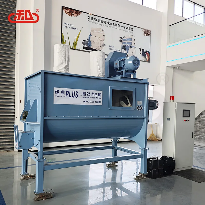 HXJX 2024 new design full automatic poultry livestock mash feed weighting batching grinding mixing machine