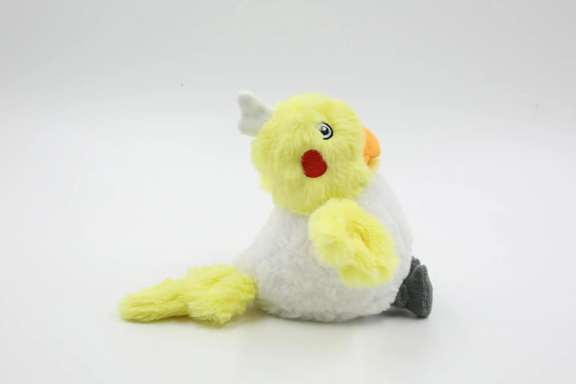 Eco-friendly dog toy little yellow chicken squeaky dog chew toys pet chew plush dog toy