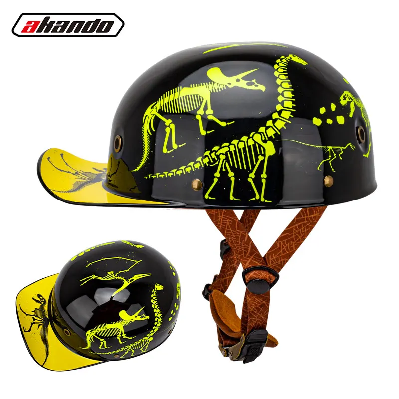 Individuality fashionable decorative hat Vintage Retro baseball hat Helmets Casco para moto scooter motorcycle accessories