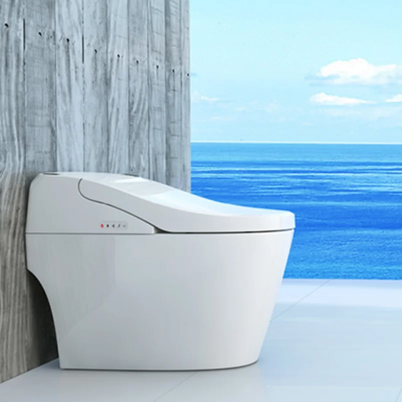 Ceramic intelligent toilet floor mounted bidet toilet stand one piece wc intelligent electronic  automatic WC toilet set