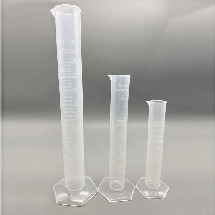 Laboratory liquid measuring plastic measuring cylinder 250ml plastic measuring cylinder