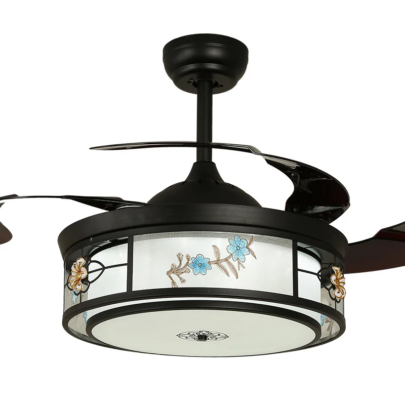 Внутренний Невидимый потолочный вентилятор, светодиодный современный потолочный светильник для спальни, гостиной