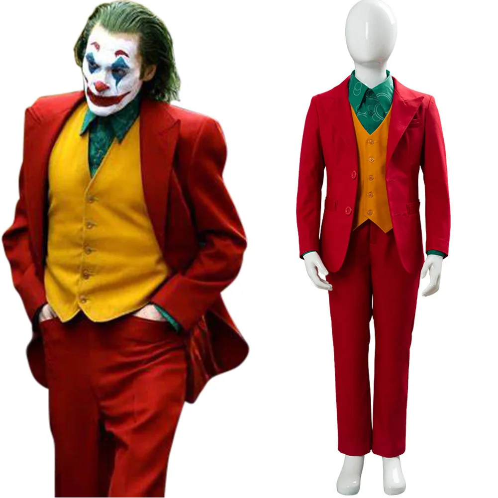 2021 JOKER Phoenix DC movie Clown costume costumes Halloween cosplay costume set