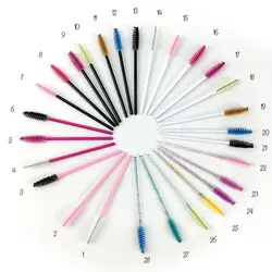 Lashdoll  Eyebrow Brush Disposable Lash Brush, Private Label Eyelash Mascara Makeup Brushes InTubes Keychain