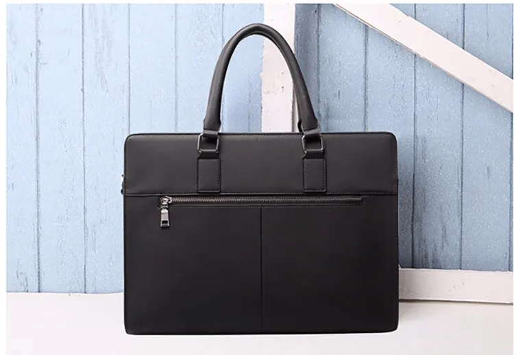 Genuine Leather Briefcase Hard Case Bags For Laptop Computer Waterproof Briefcase