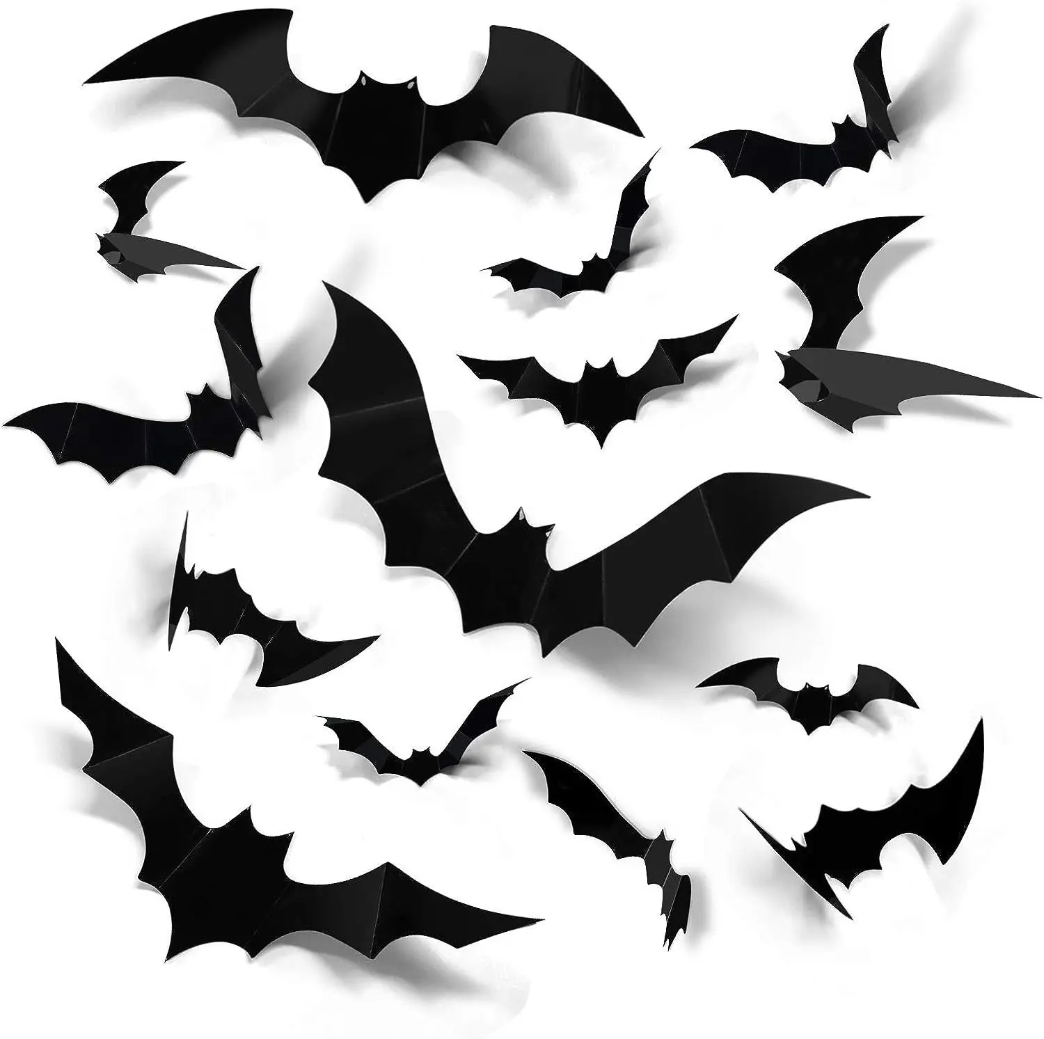 Halloween Black Bat pasted 3D three-dimensional bat party decoration scene layout wall stickers