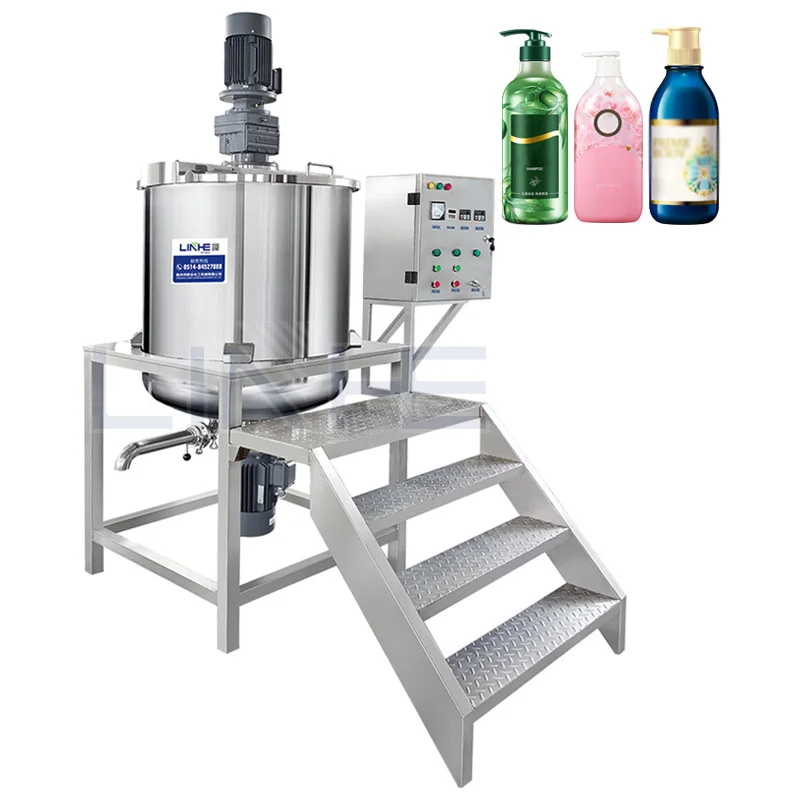 Shampoo Mixer Liquid Soap Hand Wash equipment  500L Maquina para hacer detergente liquido with Mixing and Homogenizer