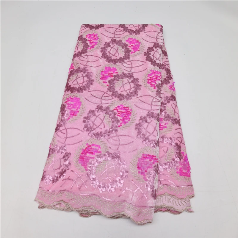 Wedding Clothes Embroidery Lace Fabric French Lace organza lace fabric embroidery with sequins Leaf design